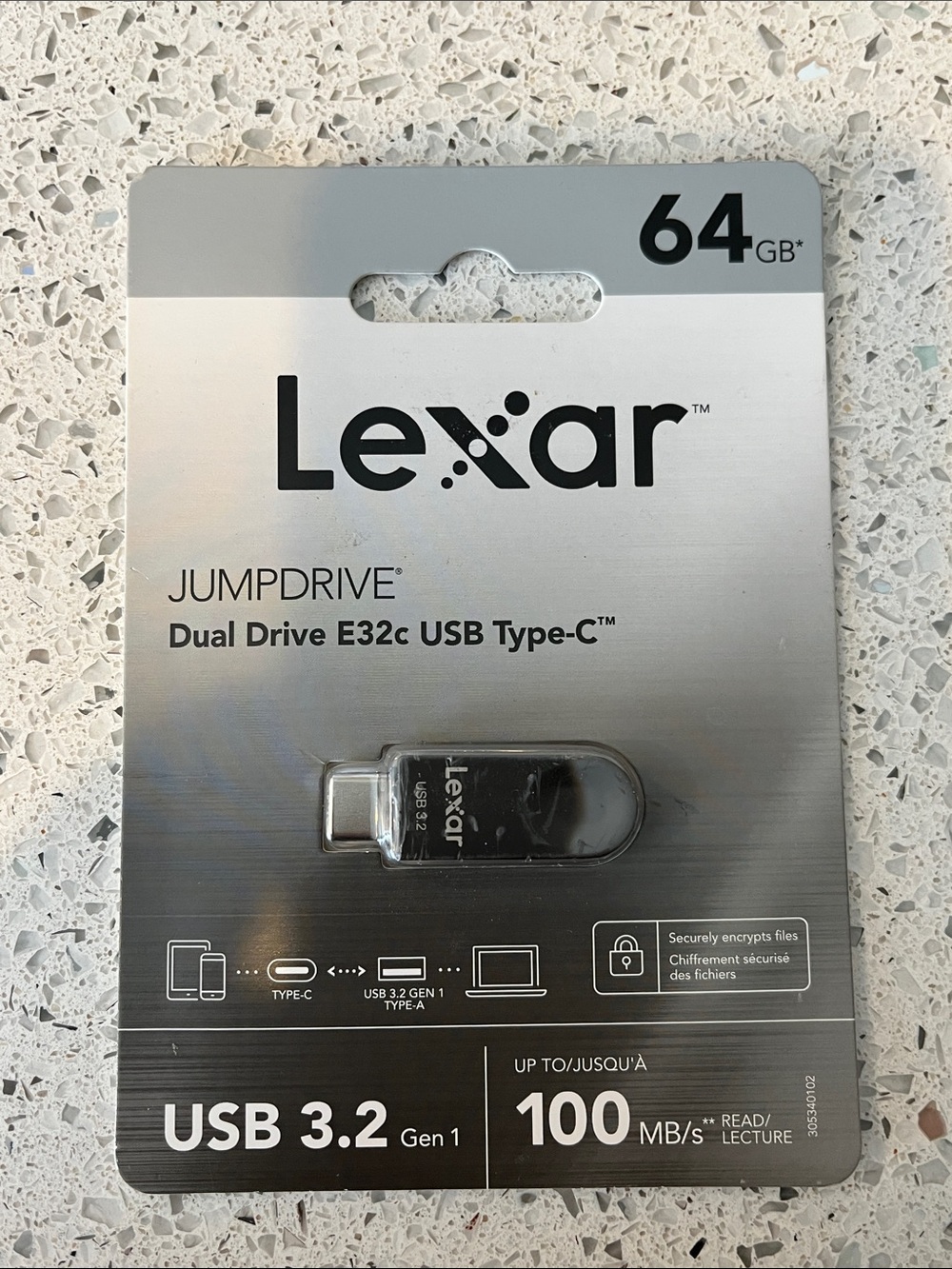 Lexar 64GB Jumpdrive Dual Drive E32c USB Type-C 🆕